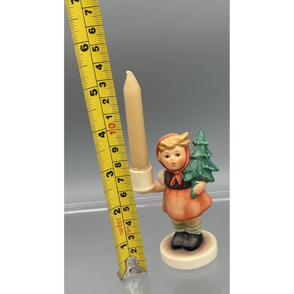 Goebel Hummel Figurine #116 Girl With Fir Tree Candle Holder W. Germany Statue - Picture 7 of 14
